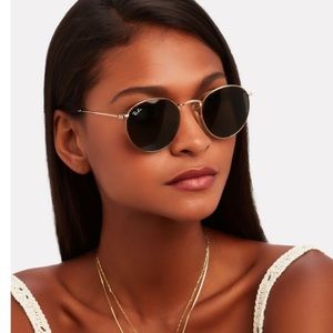 Rayban round metal glasses